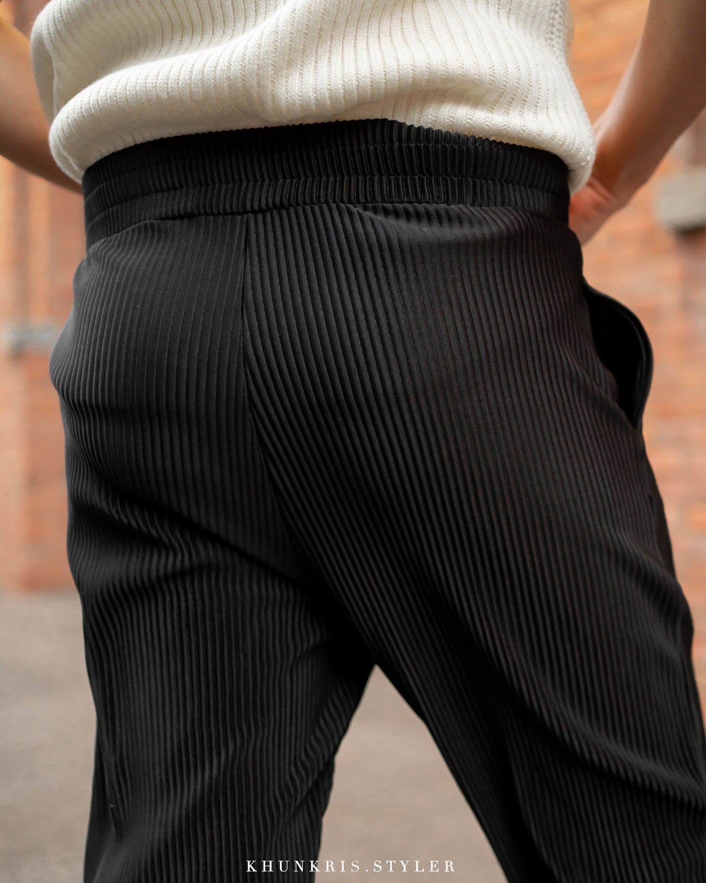 Pleated Pants - Black