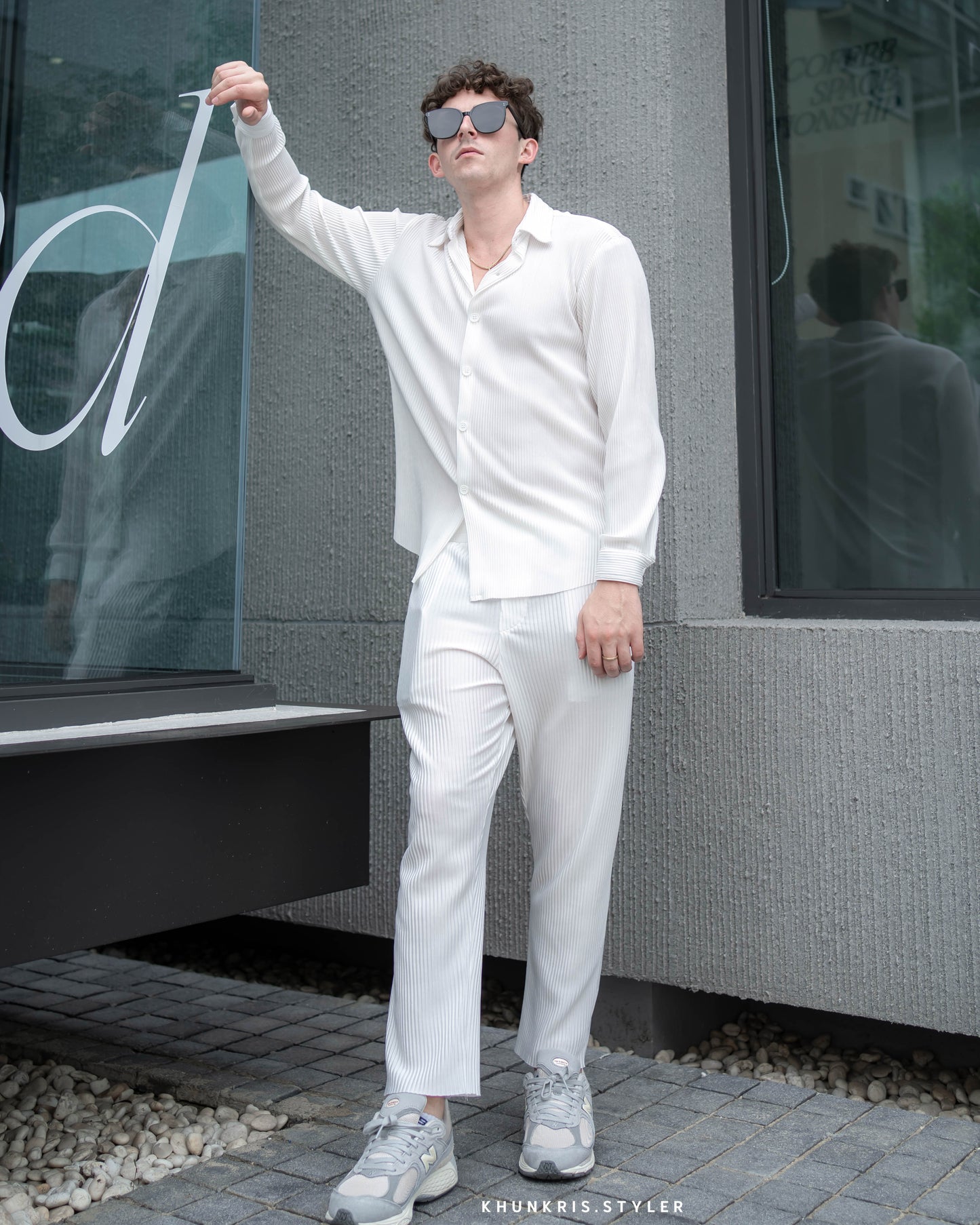 Pleated Pants - White