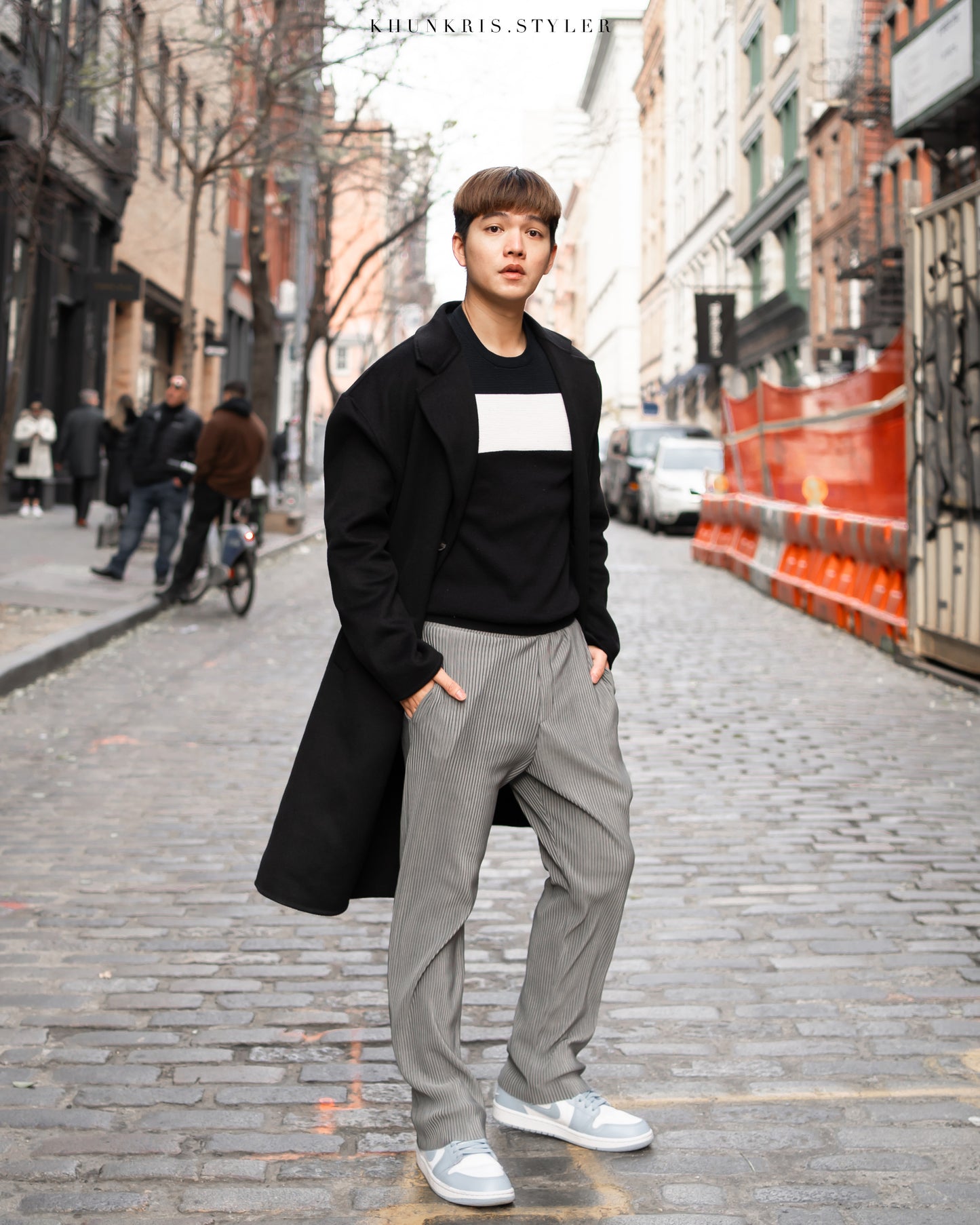 Pleated Pants - Gray