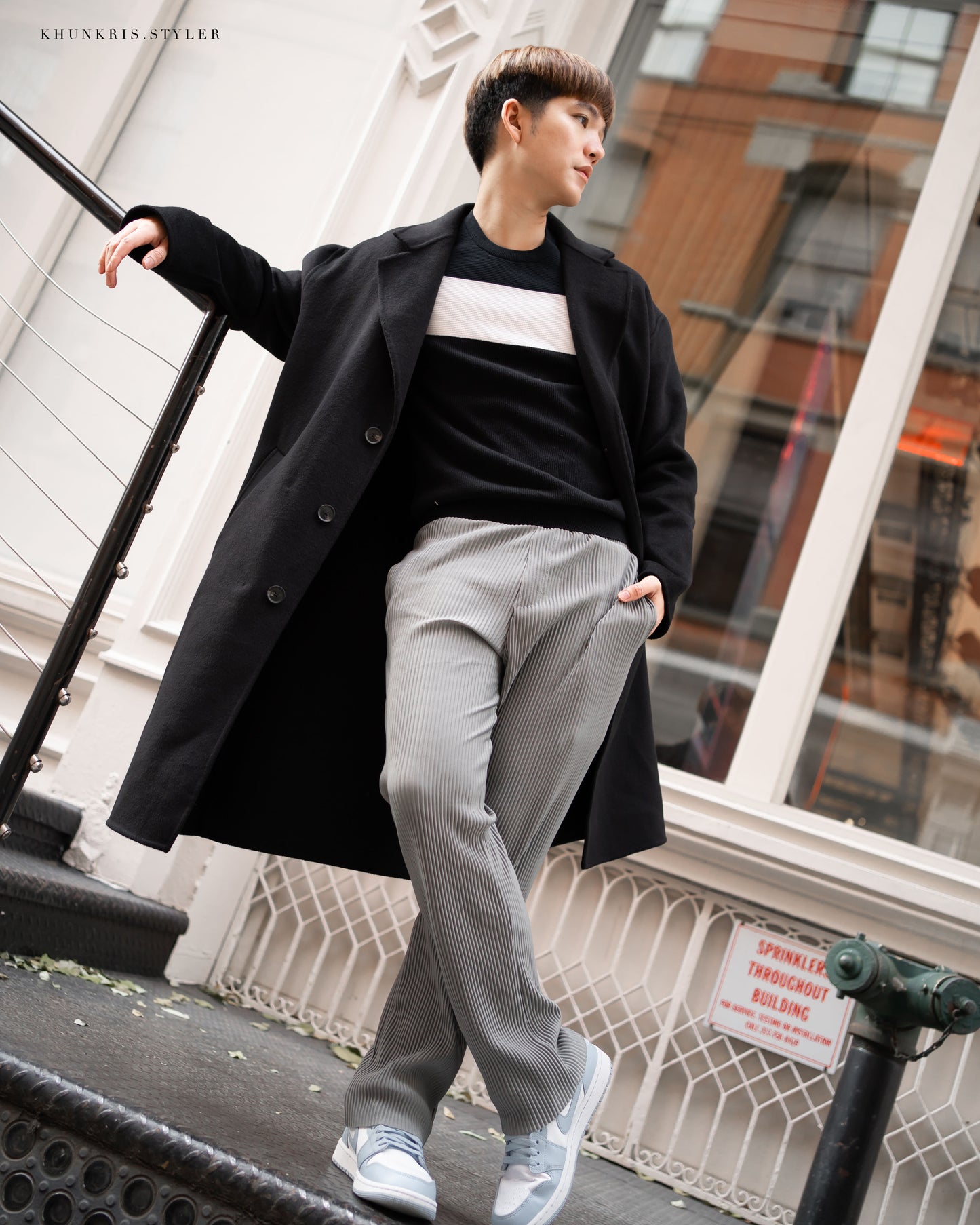 Pleated Pants - Gray