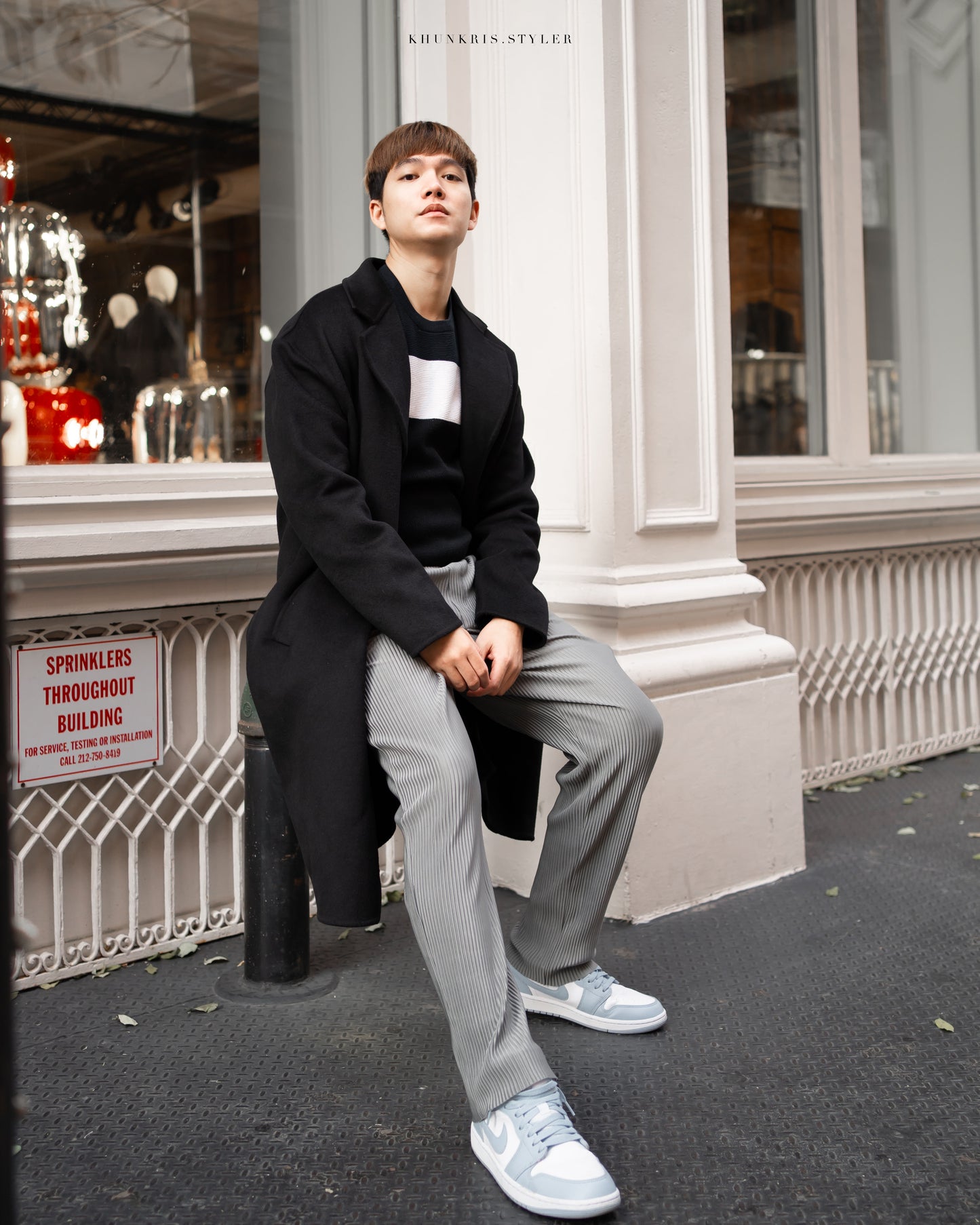 Pleated Pants - Gray