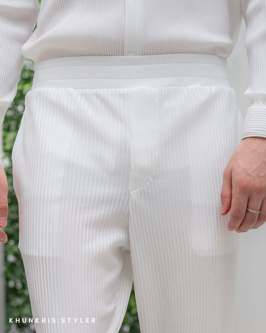 Pleated Pants - White